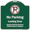 Signmission No Parking Loading Zone Violators Towed Vehicle Owner Expense Alum Sign, 18" L, 18" H, GW-1818-9949 A-DES-GW-1818-9949 - alternate 1